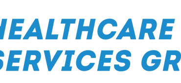 Logo featuring a stylized green and blue emblem with the text "HEALTHCARE LINEN SERVICES GROUP" in bold blue letters.