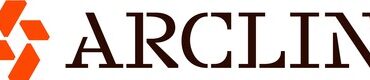 Orange geometric shapes accompanied by the word “ARCLIN” in brown, creating a modern and brand-focused logo design.