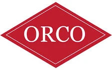 Red diamond logo featuring the bold letters "ORCO" in white. Simple design with clean lines on a vibrant background.