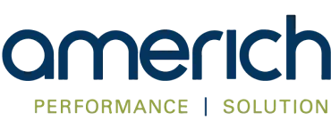 Logo featuring the word "americhem" in blue, accompanied by three green bars above and the words "PERFORMANCE | SOLUTIONS | TRUST" below.